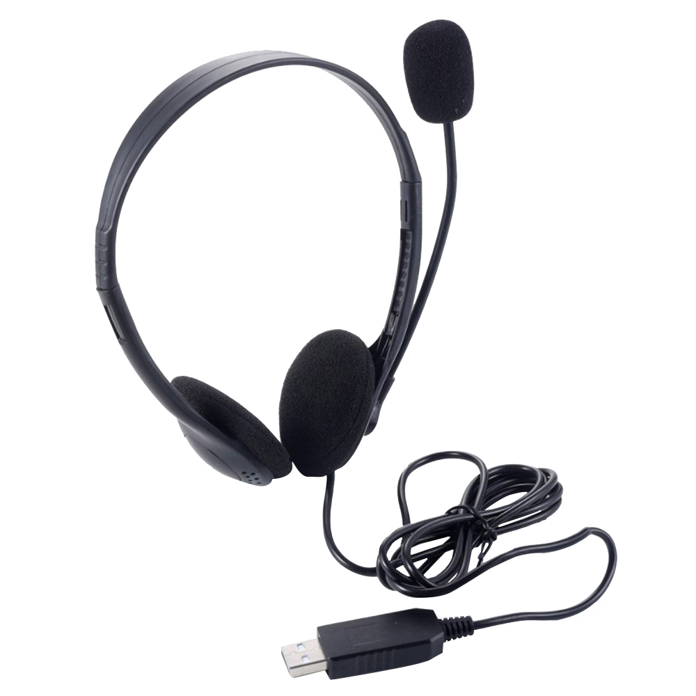 Pc Gaming Center - Call Center USB Wired Computer Headphone