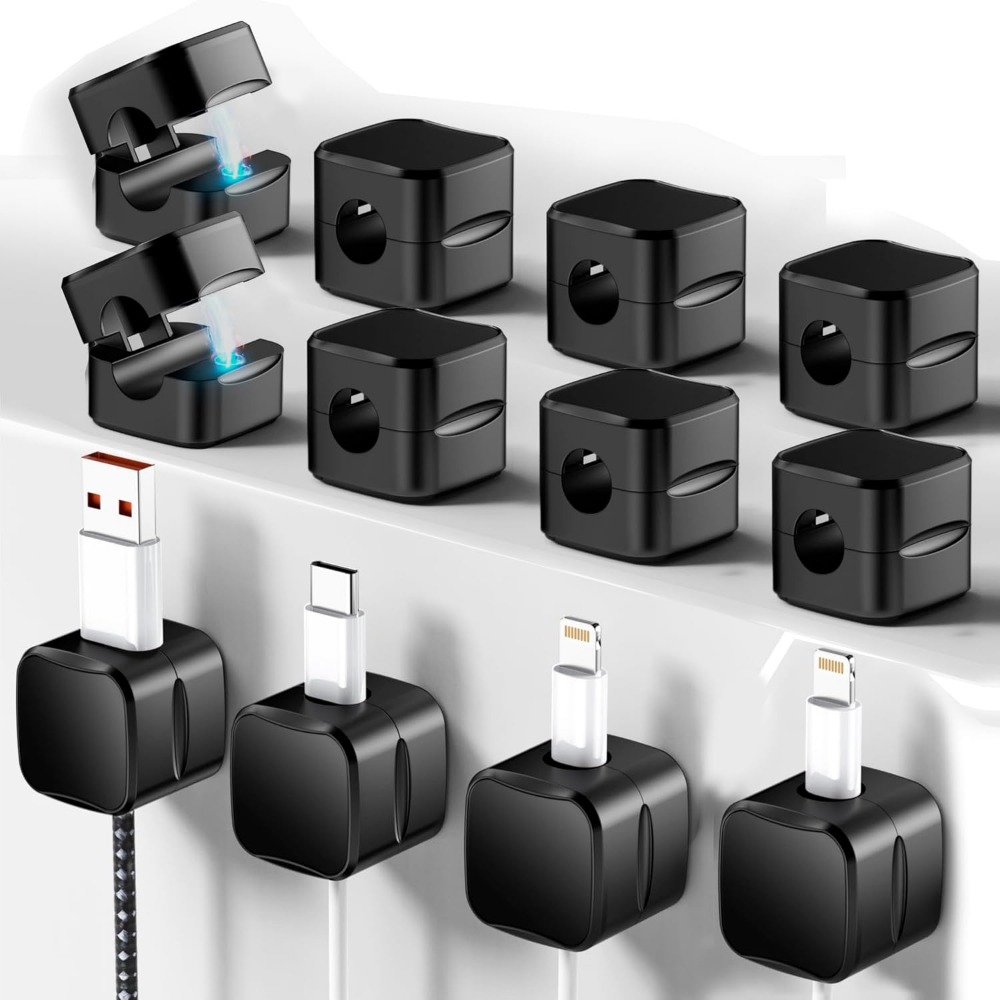 Desk Cable Organizer - Magnetic Cable Clips for Cord Management: