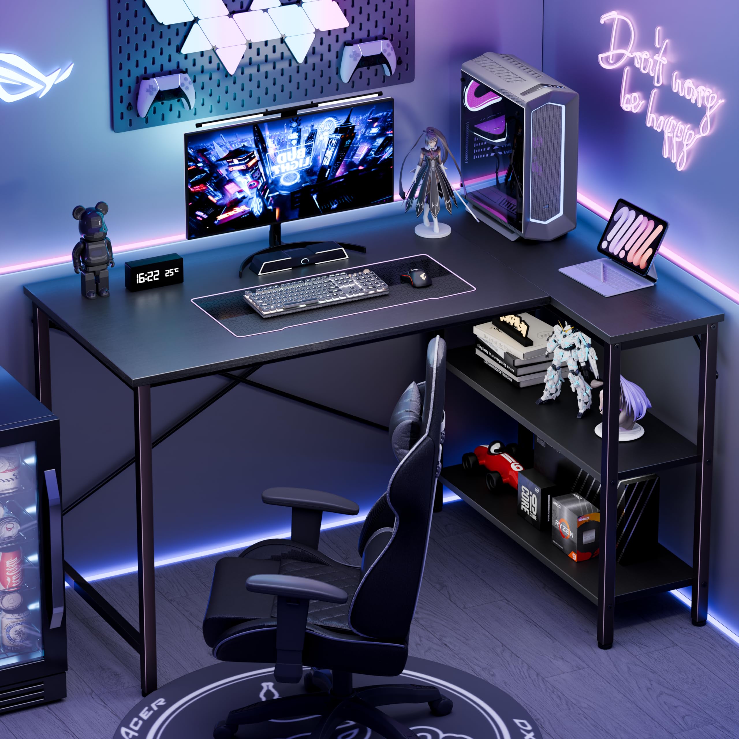 Pc Gaming Center - JHK L Shaped Desk 47 Inch