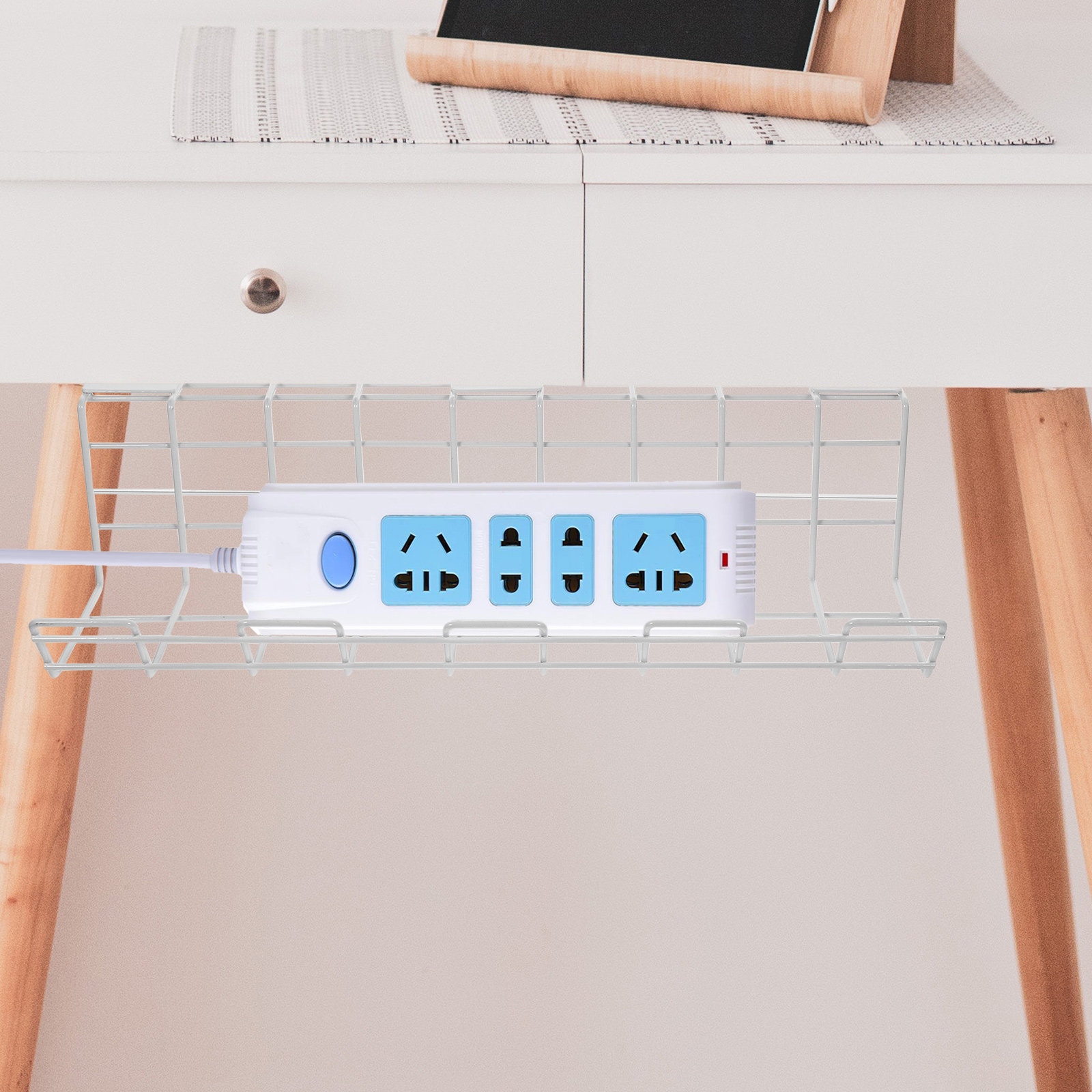 Desk Cable Organizer - 2Pcs Under Desk Cable Organizer Racks