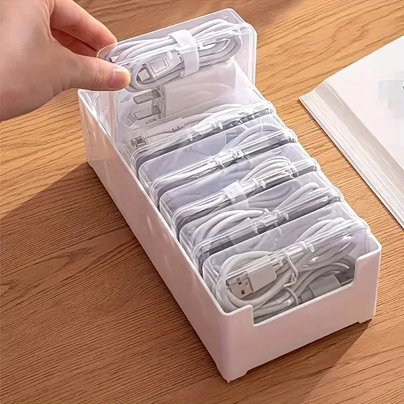 Desk Cable Organizer - Data Cable Organizer Box, Winding Cord