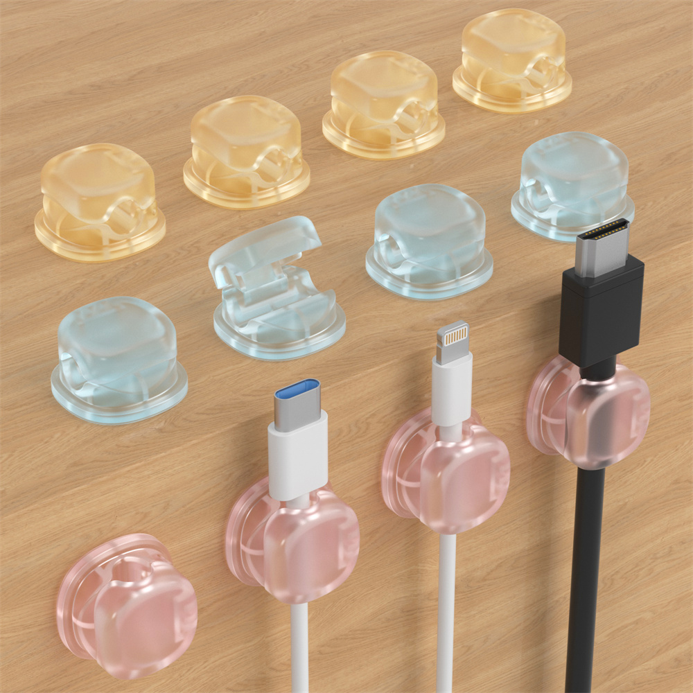 3 Transparent Color Magnetic C - Desk Cable Organizer review and price