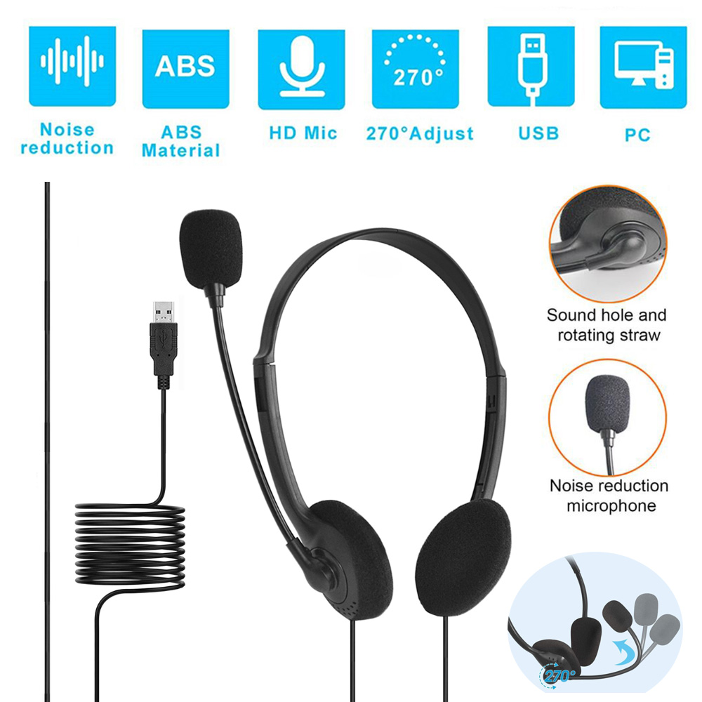 New USB Wired Headset Call Cen - Pc Gaming Center review and price