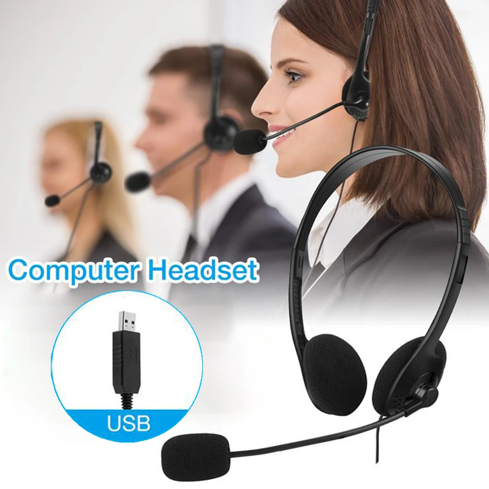 New USB Wired Headset Call Cen - Pc Gaming Center review and price