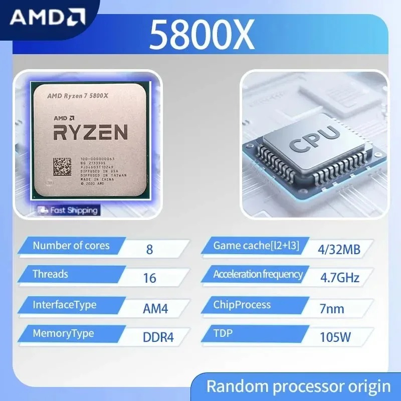 AMD Ryzen 7 5800X GHz, AM4 Soc - Amd Cpu Ryzen 7 review and price
