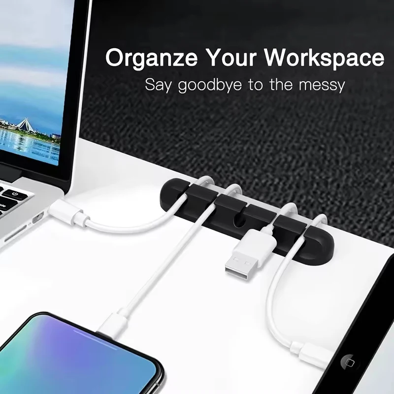 Silicone USB Cable Clip Winder - Desk Cable Organizer review and price