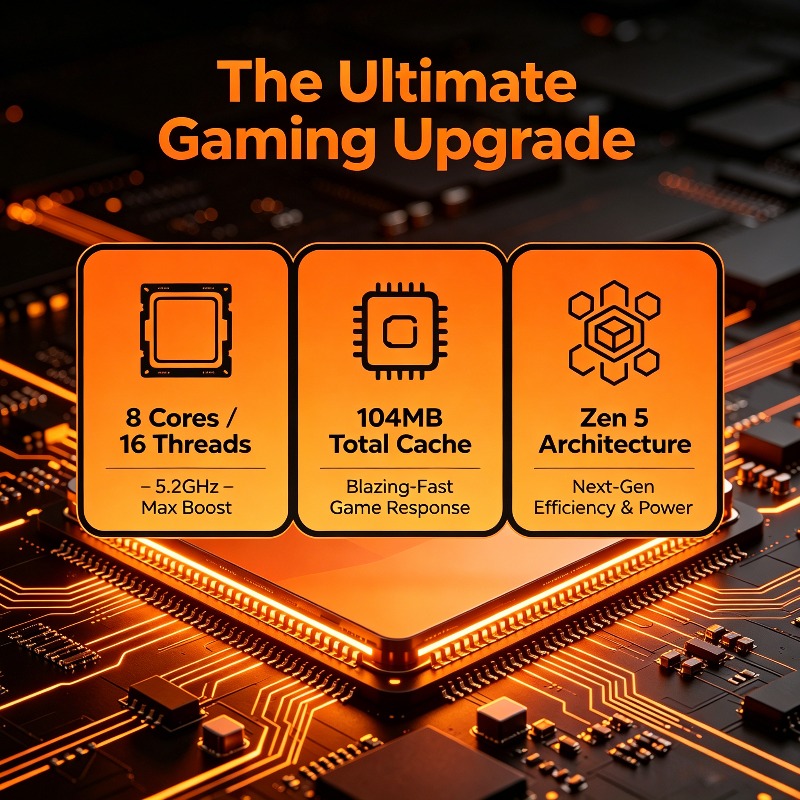 AMD Ryzen 7 9800X3D 8C 16T OC  - Amd Cpu Ryzen 7 review and price