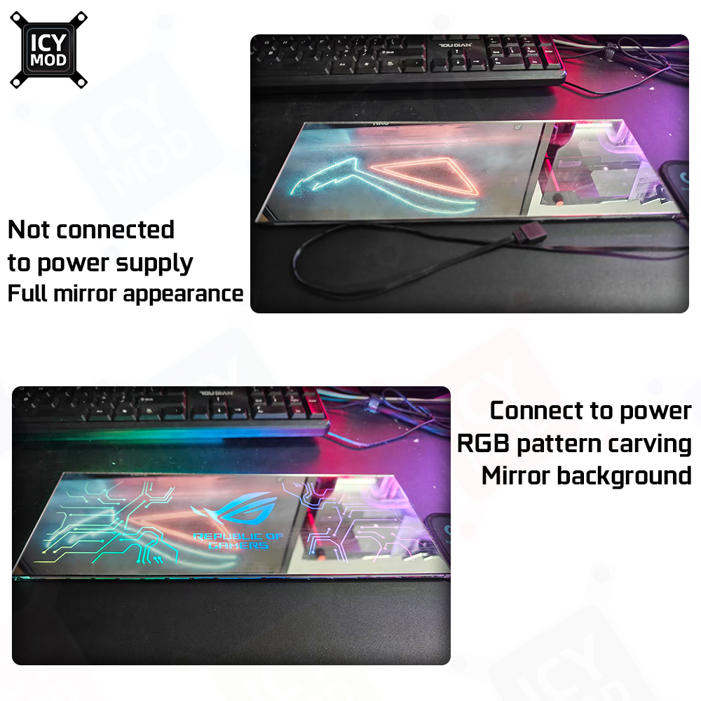 ICY MOD Mirror RGB Lighting Pa - Pc Gaming Center review and price