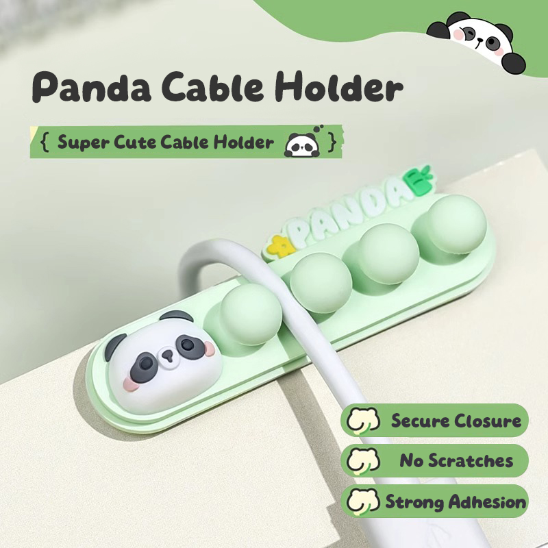Cartoon Panda Cable Holder: Se - Desk Cable Organizer review and price