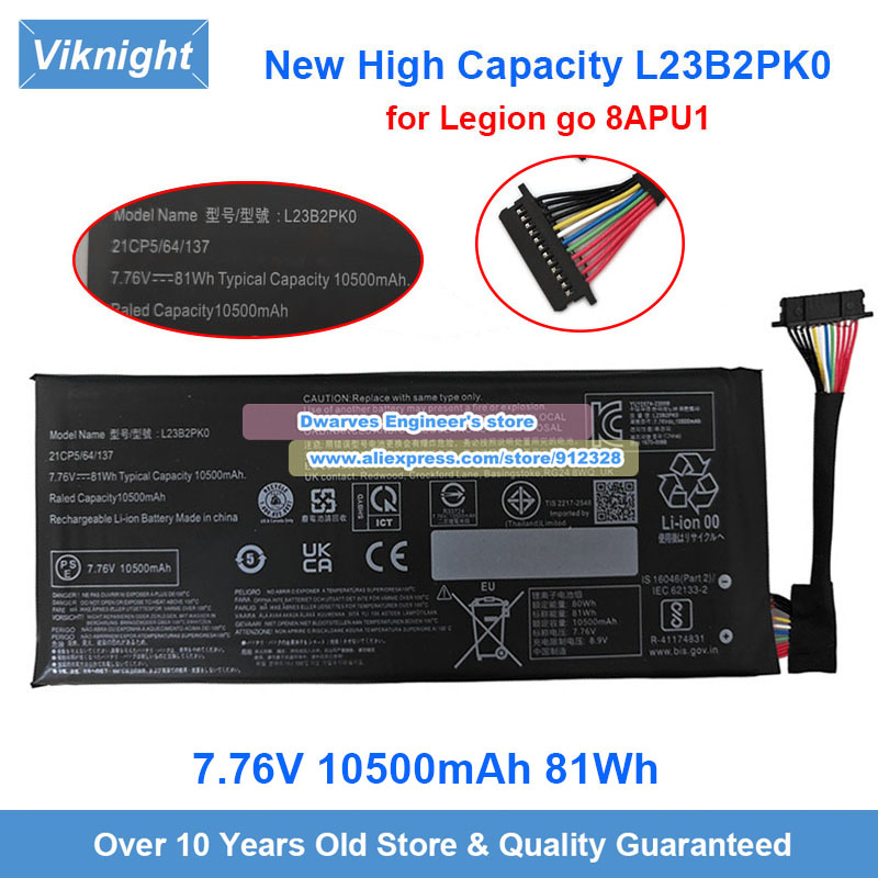 New 7.76V 81Wh L23B2PK0 Batter - Pc Gaming Legion review and price